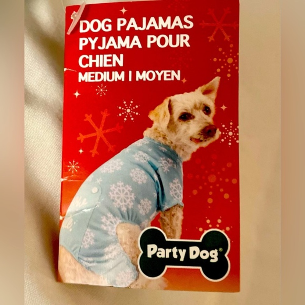 COPY - Snowflake dog PJs size medium